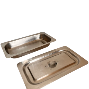 BANDEJA CON TAPA EN ACERO INOXIDABLE